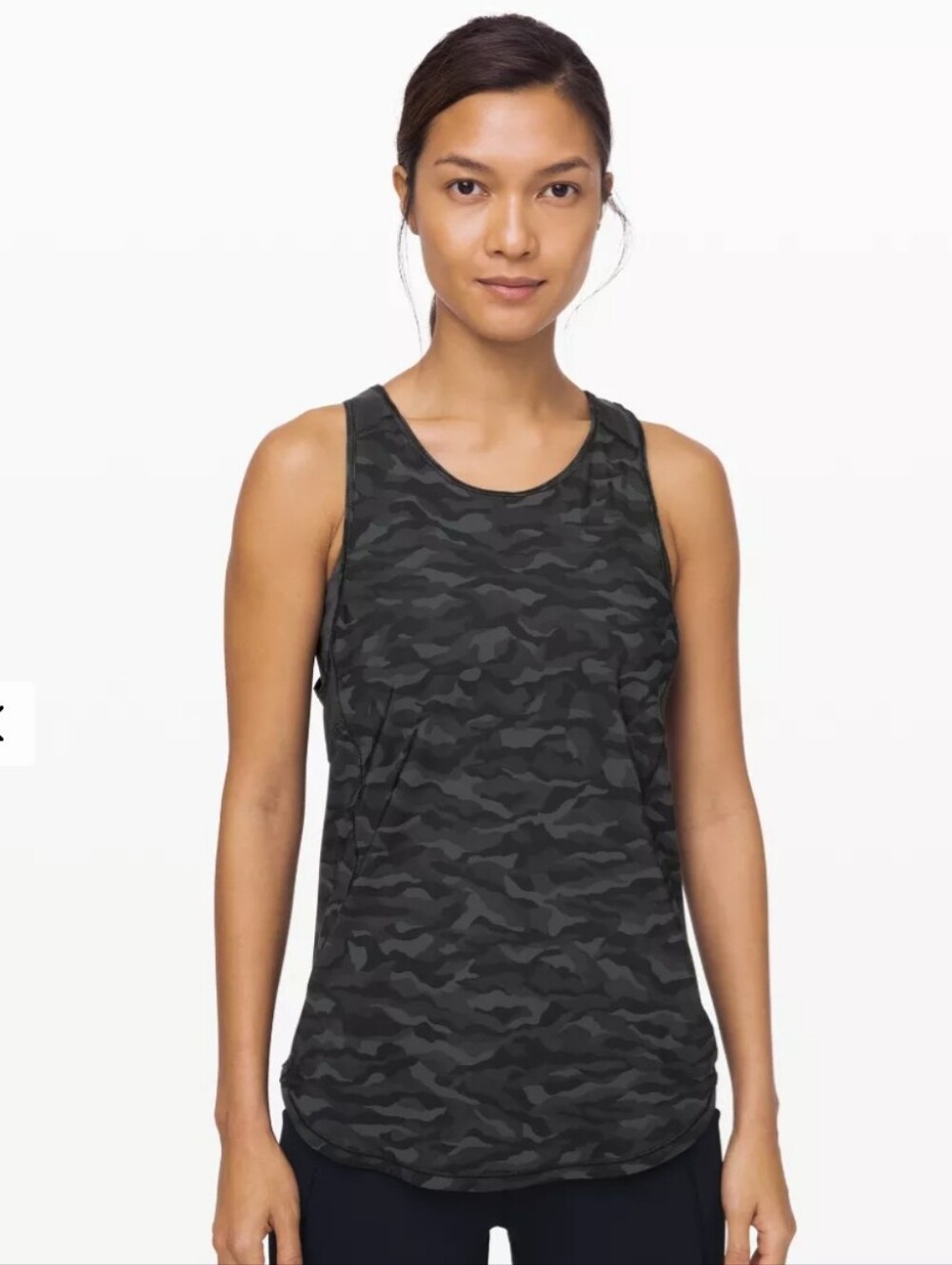 lululemon Sculpt Tank ll In Sequoia Camo Deep Coal Black